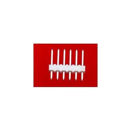 Molex Board Connector, 20 Contact(S), 1 Row(S), Male, Straight, 0.1 Inch Pitch, Solder Terminal, Red 22032201